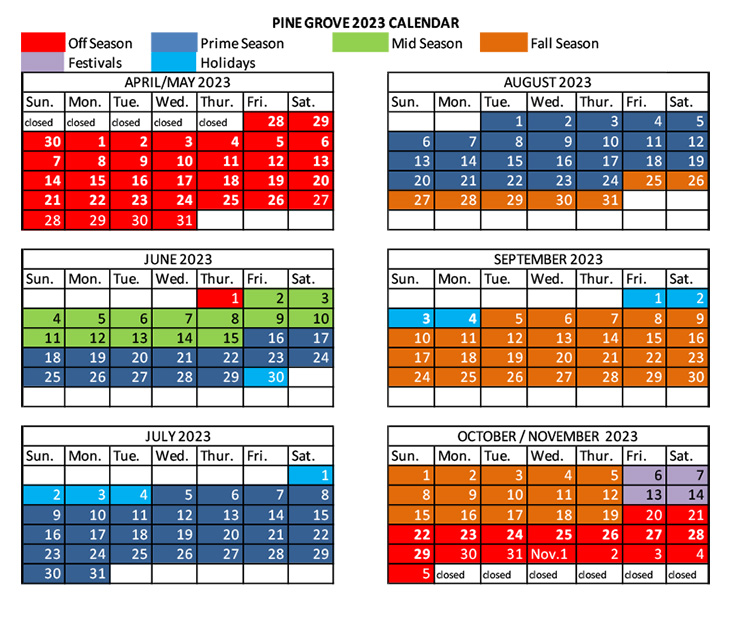 2023 SEASONAL CALENDAR